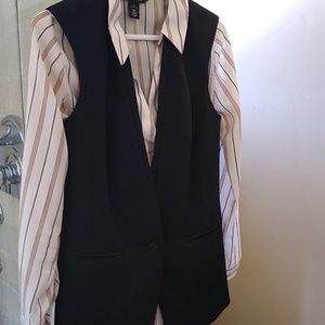 White House Black Market black vest suit